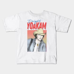 Dwight Yoakam / 80s Styled Retro Fan Design Kids T-Shirt